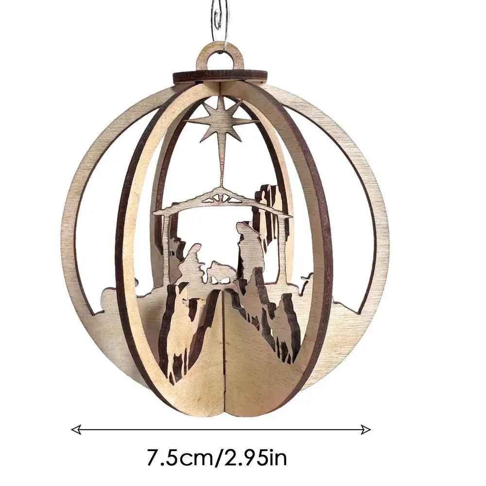 Nativity Scene Christmas Ornaments Tree, Ornaments Ideas For Christmas Nativity Scene Wooden ,Ideas For Christmas Trees, Nativity Scene Pendant DCLAF23